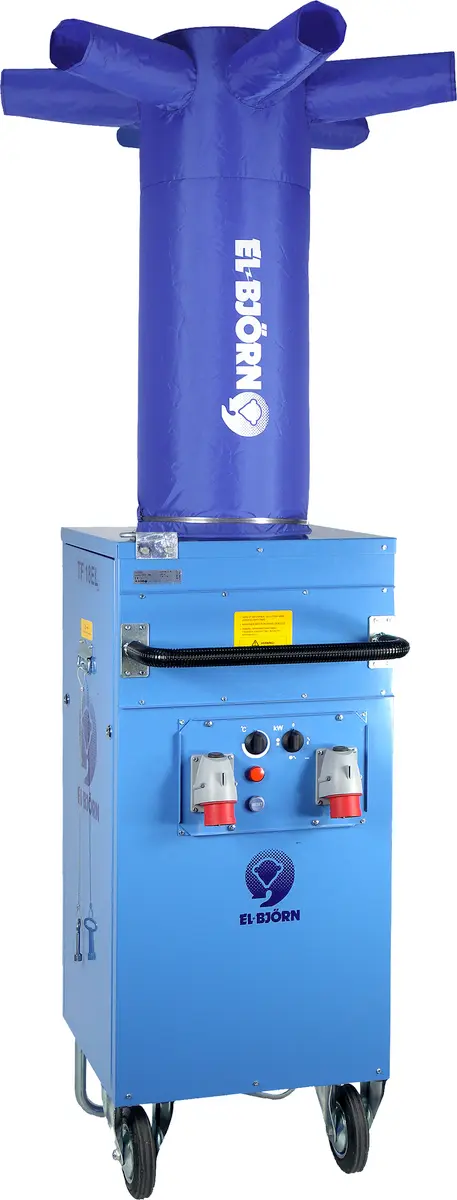 Varmeaggregat med luftfordeler 400V effekt < 20 kW